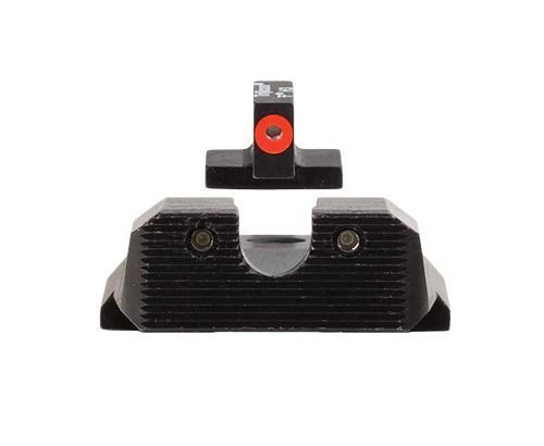 Trijicon HD XR Night Sight Set Green Tritium/Orange Outline Front Rear Black Frame Fits S&W M&P M2.0