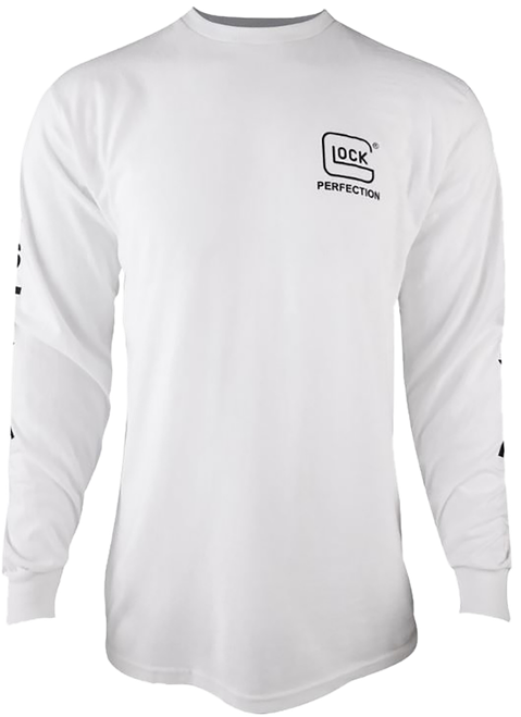 Glock Perfection Long Sleeve Tee White Pre-Shrunk Cotton 3XL