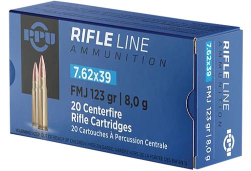 TR&Z PPU Tr&Z Metric Line 7.62x39mm Ammo 123gr FMJ 20 Rounds - PP739F