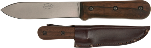 KA-BAR Becker Kephart 5.13" Fixed Drop Point Plain Satin Stonewashed 1095 - BK62
