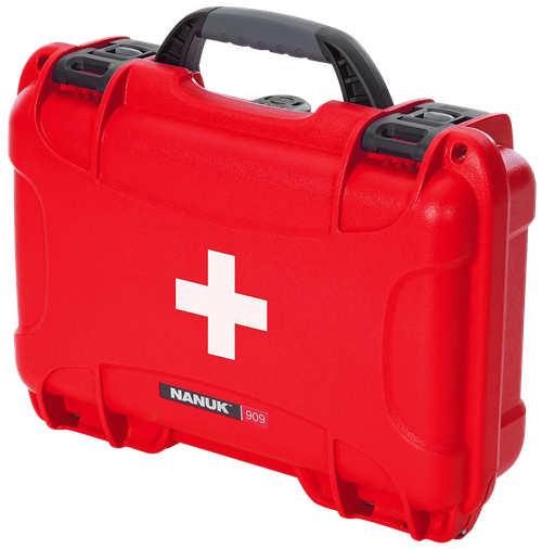 Nanuk 909 First Aid Case Red Resin w/ Latches