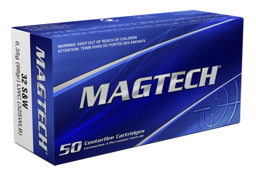 Magtech Range/Training Lead 32 S&W Long Ammo 98gr Wadcutter 50 Rounds - 32SWLB