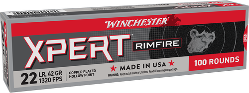 Winchester Xpert Copper 22 LR Ammo 42gr HP 100 Rounds - XPERT22X