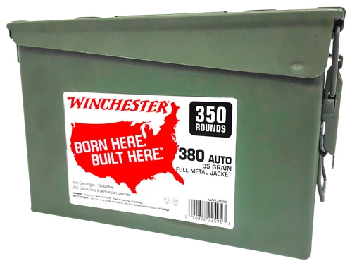 Winchester USA Can 380 ACP 95gr Full Metal Jacket 350 Rounds - WW380C