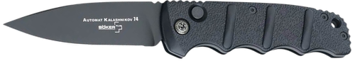 Boker Kalashnikov Pocket 3.35" Plain D2 Steel Blade Black Aluminum Handle - 01KALS99