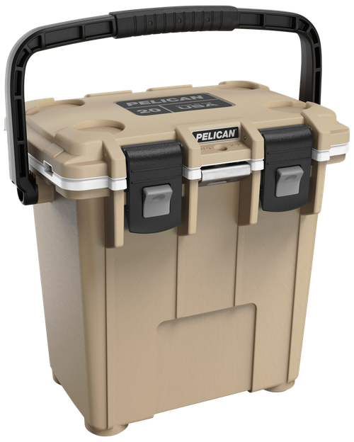 Pelican 20QT Elite Cooler Tan/White - 20Q1TANWHT