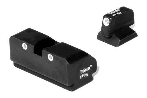 Trijicon Bright & Tough Night Sights Green/Tritium White Outline Front - 600188