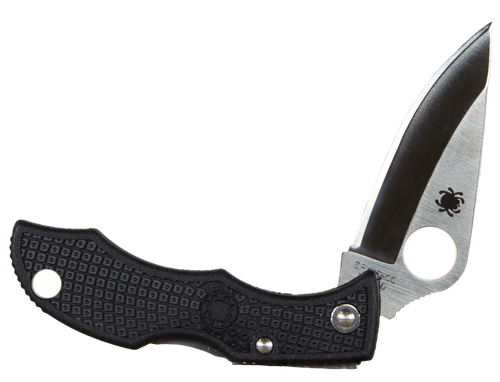Spyderco Ladybug 3 1.94" Folding Clip Point Plain VG-10 Stainless Steel Blade FRN Black Handle