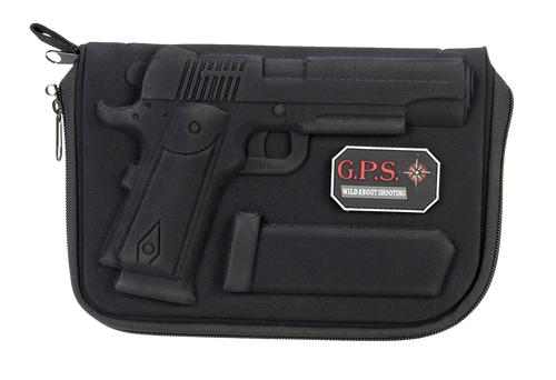 G*Outdoors GPS Bags Custom Molded w/ Lockable Zippers Internal Magazine Holder & Black for 1911 Similar Clones