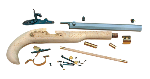 Traditions Kentucky Pistol Kit 50 Cal 10" Blued Sidelock Action