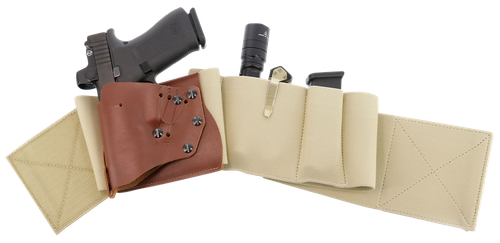 Galco UnderWraps Elite Khaki Large Leather/Nylon Handgun - UWERBKHLG