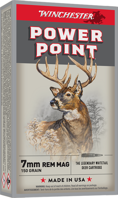 Winchester Ammo Super X 7mmRemMag 150gr Power Point 20 Per Box/10 Case