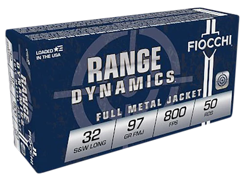 Fiocchi Range Dynamics 32 S&W Long Ammo 97gr FMJ 50 Rounds - 32SWLA