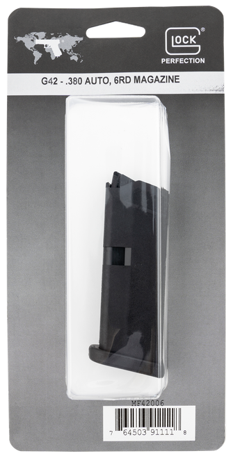 Glock G42 6rd 380 ACP Black Polymer