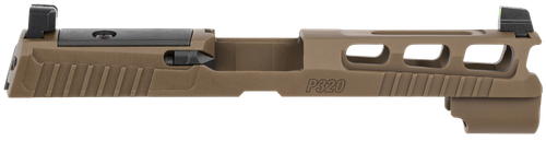 Sig Sauer P320 9mm Luger PVD Coyote Brown Stainless Steel Optic Ready Slide XRAY3 Suppressor Sights Fits ROMEO1 & Romeo Pro