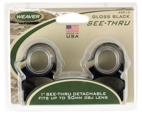Weaver Mounts See-Thru Detachable Black Gloss 1"