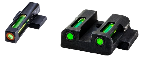HiViz LiteWave H3 Sight Set for S&W Shield Tritium Orange Outline Front - MPSN521