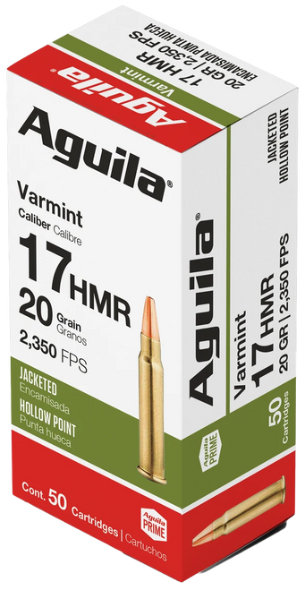 Aguila Varmint 17HMR 20gr Jacketed Hollow Point