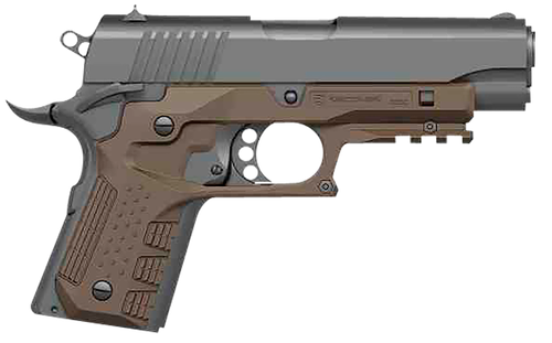 Recover Innovations Tactical Grip & Rail System Tan Picatinny for Compact 1911 - CC3C02