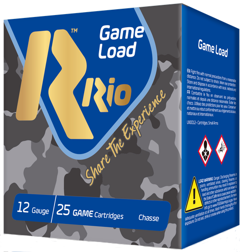 Rio Ammunition Game Load Super High Velocity 12Gauge 2.75" 1 1/8oz 8Shot 25 Per Box/10 Case