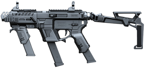 Recover Tactical P-Ix+Mg PG9 SR20 Metal Front Guard Folding Brace Black