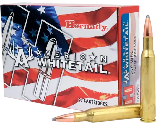 Hornady American Whitetail 270Win 130gr InterLock Spire Point 20 Per Box/10 Case