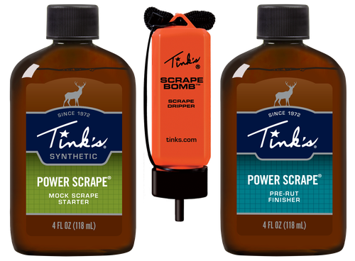 Tinks Power Scrape All-Season Deer Attractant Pre-Rut Finisher Scent Mock Starter 4 oz Dripper