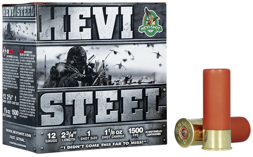 HEVI-Shot HEVI-Steel 12Gauge 2.75" 1 1/8oz 1Shot 25 Per Box/10 Case