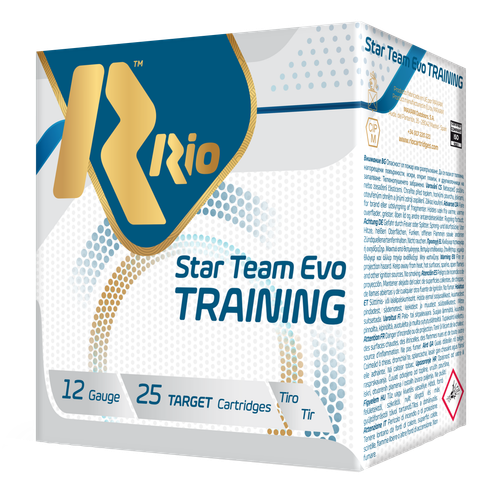Rio Star Team Training 24 Light /10 Case 12 Gauge Ammo 2-3/4" 7/8oz #8 25 Rounds - STT24LT8