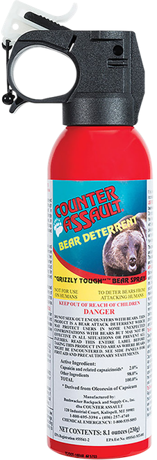 Counter Assault Bear Spray Capsaicin Range 32 ft-7 Seconds 8.10 oz