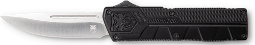 Cobra Tec Lightweight 3.25" OTF Drop Point Plain D2 Blade/Black Handle - BCTLWDNS