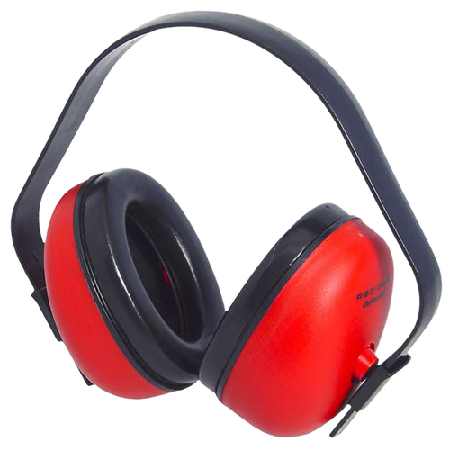 Radians Def-Guard Muff Polymer 23 dB Over the Head Black/Red Adult 1 Pair
