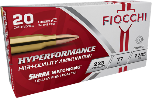 Fiocchi Hyperformance Compete 223Rem 77gr Sierra MatchKing