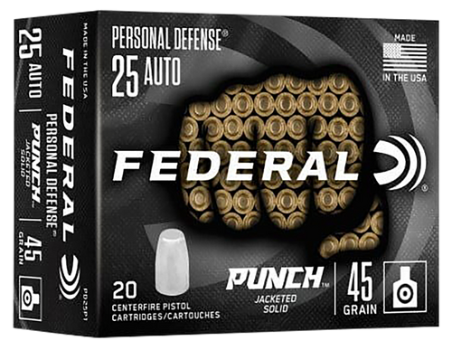 Federal Punch Personal Defense 25ACP 45gr Hollow