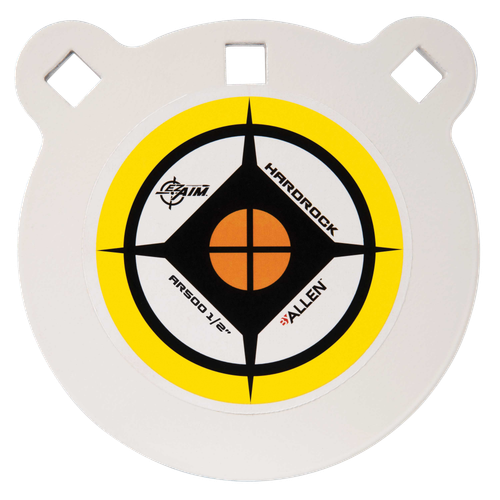 EZ-Aim Hardrock 6" AR500 Steel Gong Shooting Target .50" Thickness White / Yellow / Black