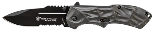 SW Knives Black Ops 3.40" Folding Tanto Plain 4034 Stainless Blade Aluminum Handle Includes Pocket Clip