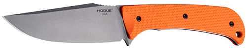 Hogue Extrak XL 3.90" Fixed Clip Point Plain Stone Tumbled CPM M4 Tool Steel Blade Blaze Orange Textured G10 Scales Handle