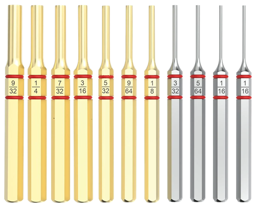 Real Avid/Revo Accu-Punch Pin Set Brass/Steel Universal Firearm 11 Pieces - AVAPKB