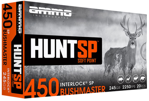 Ammo Inc Hunt 450Bushmaster 245gr Soft Point