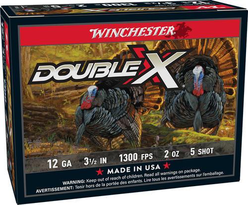 Winchester Double X High Velocity Turkey 12 Gauge Ammo 3-1/2" 2oz #5 10 Rounds - STH12355