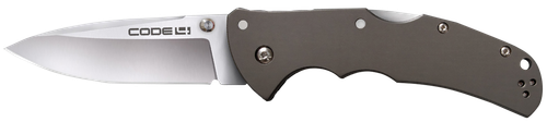 Cold Code 4 3.50" Folding Spear Point Plain Satin S35VN Blade 5" Gunmetal Gray - CS58PSZ