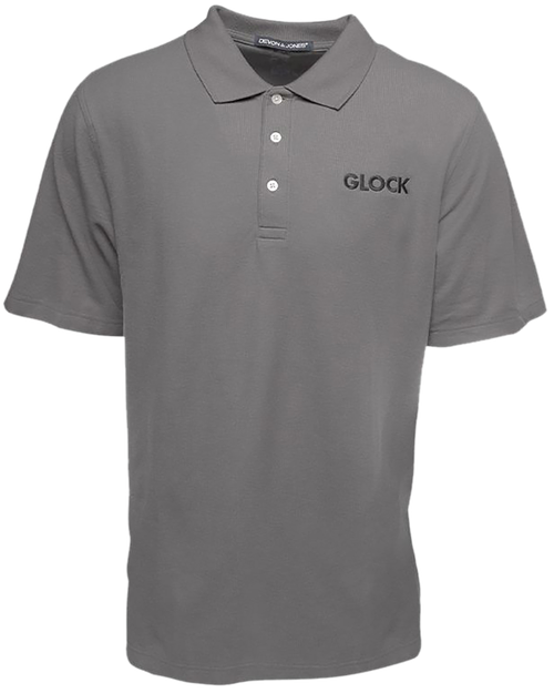 Glock Classic Polo Gray Cotton Short Sleeve Small