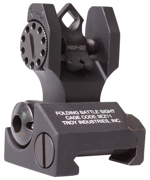 Troy Ind Rear Folding BatteleSight Dioptic Black Hardcoat Anodized for AR-15