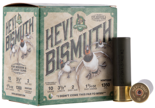 Hevishot Hevi-Bismuth 10 Gauge Ammo 3-1/2" 1-3/4oz #2 25 Rounds - HS15502