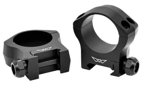 Warne Scope Rings Mountain Tech Matte Black 30mm Medium 0 MOA