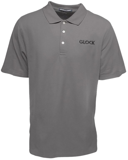Glock Classic Polo Gray Cotton Short Sleeve