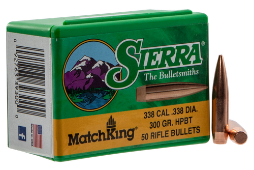Sierra MatchKing 338Cal 300gr Hollow Point Boat Tail 50/Box