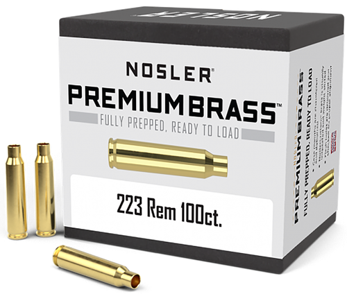 Nosler Premium Brass Unprimed Cases 223Rem Rifle 100/Box