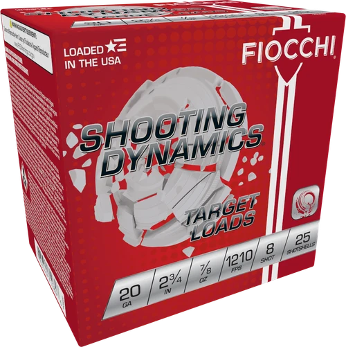 Fiocchi Shooting Dynamics Target 20Gauge 2.75" 7/8oz 8Shot 25 Per Box/10 Case