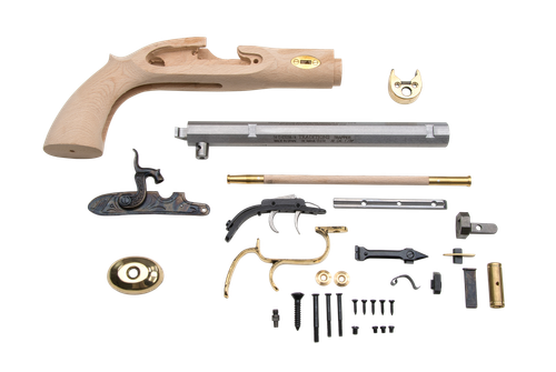 Traditions Trapper Pistol Kit 50 Cal Percussion 9.75" Blued Octagon Barrel Sidelock Action